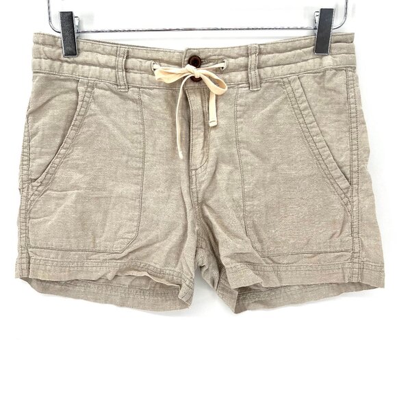 Patagonia Island Hemp Shorts Womens Size 2 Organic Cotton‎ Beige Lightweight - Picture 1 of 10